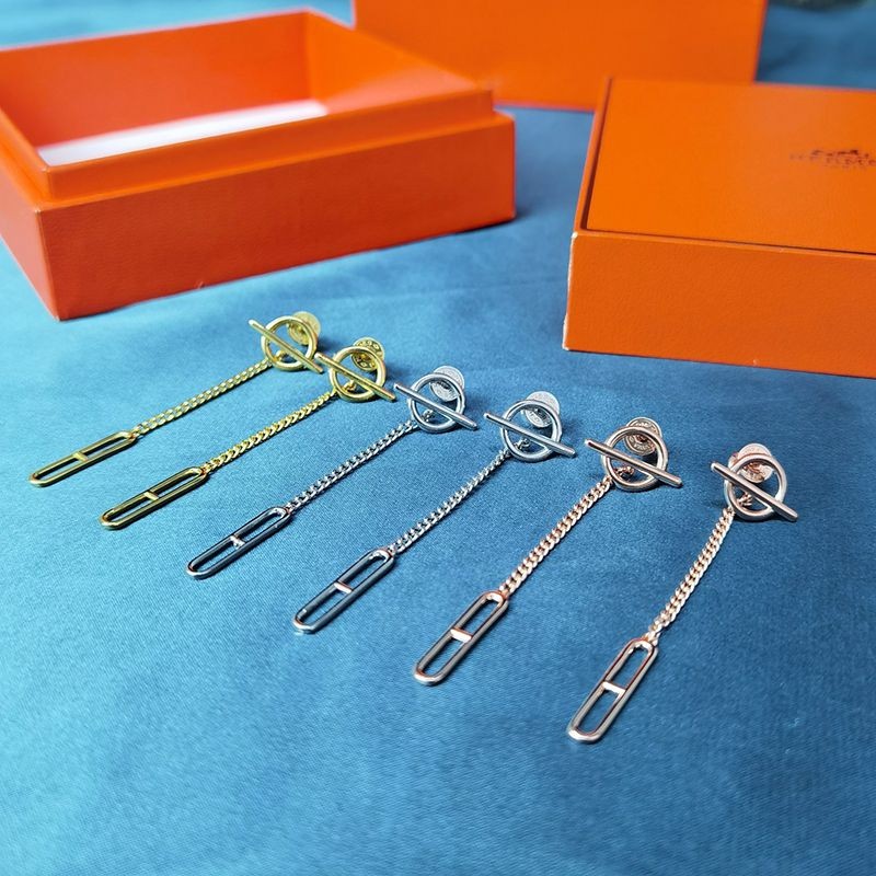 エルメス ファランドール コピー 18K ローズゴールドピアス 3色 H219592B00通販